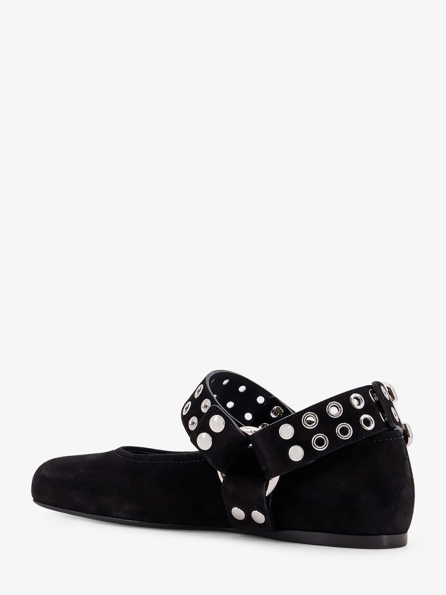 Alaia Suede Biker Flat Ballerinas