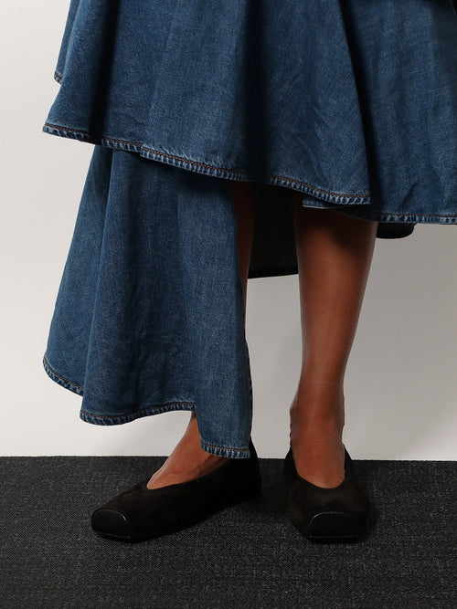 Alaia Ballet Flats suede ballerinas - Noir