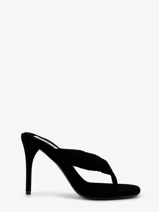 Alaia Thong Sandals With Velvet Heel