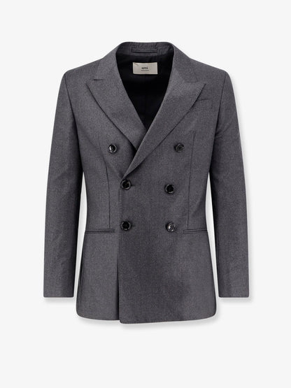 Ami Paris Double Breasted Virgin Wool Blazer