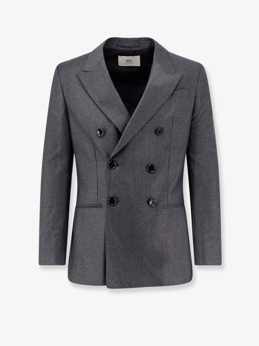 Ami Paris Double Breasted Virgin Wool Blazer