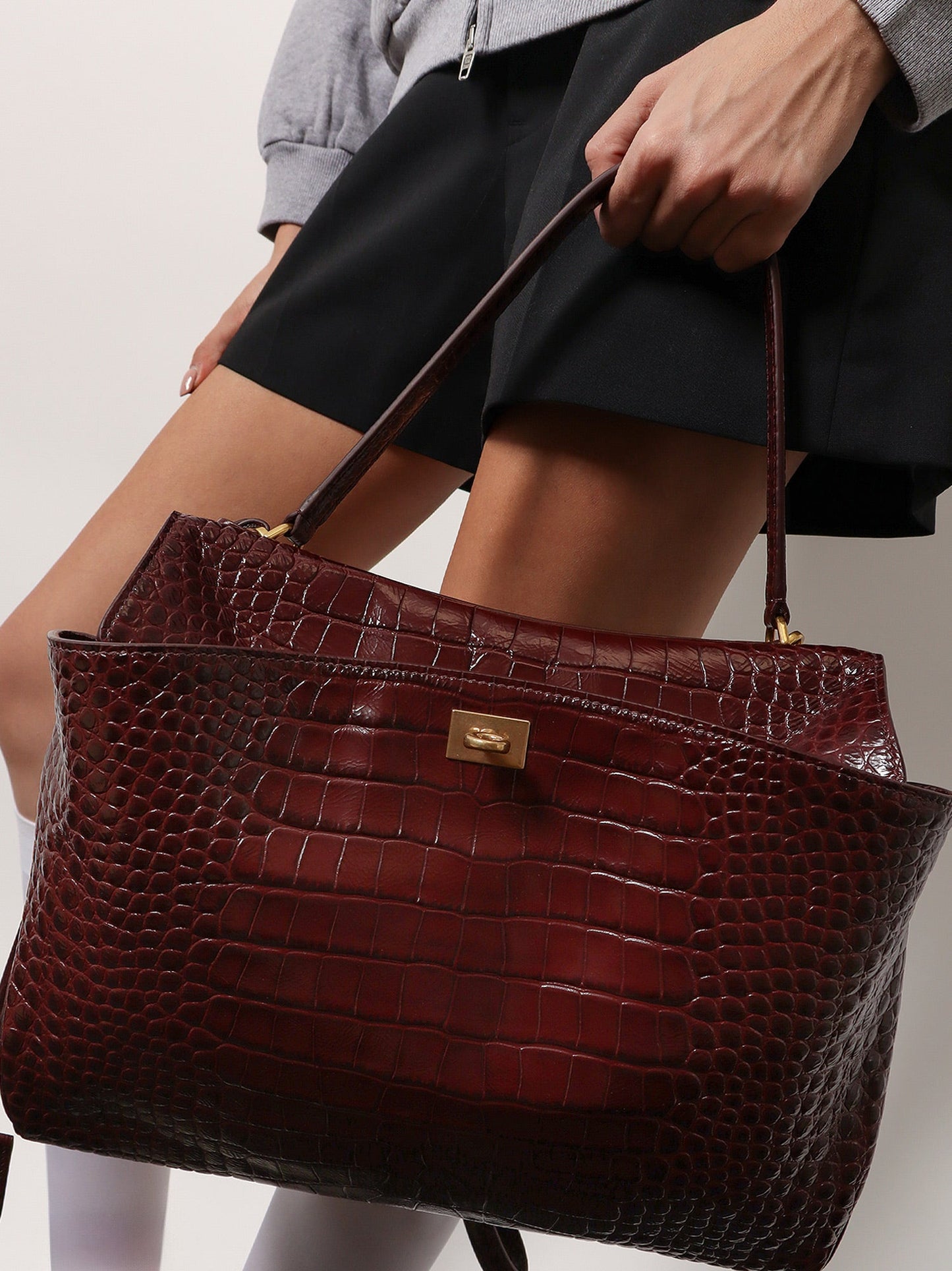 Balenciaga Rodeo M Suede Shoulder Bag