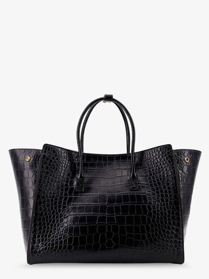 Balenciaga All Hampton Small Leather Shoulder Bag With Croco Effect