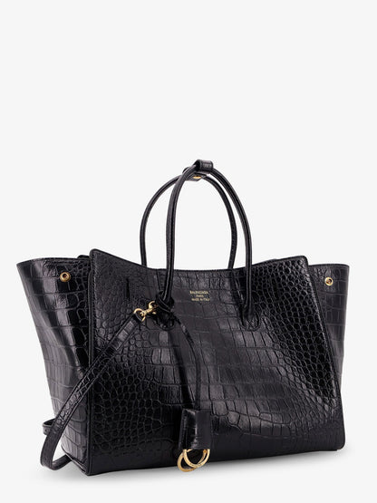 Balenciaga All Hampton Small Leather Shoulder Bag With Croco Effect