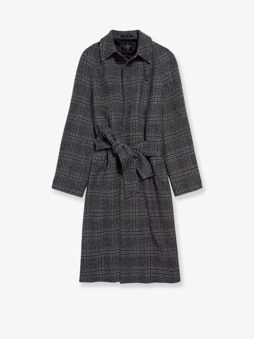 Balenciaga One Layer raglan wool coat - Nero Grigio