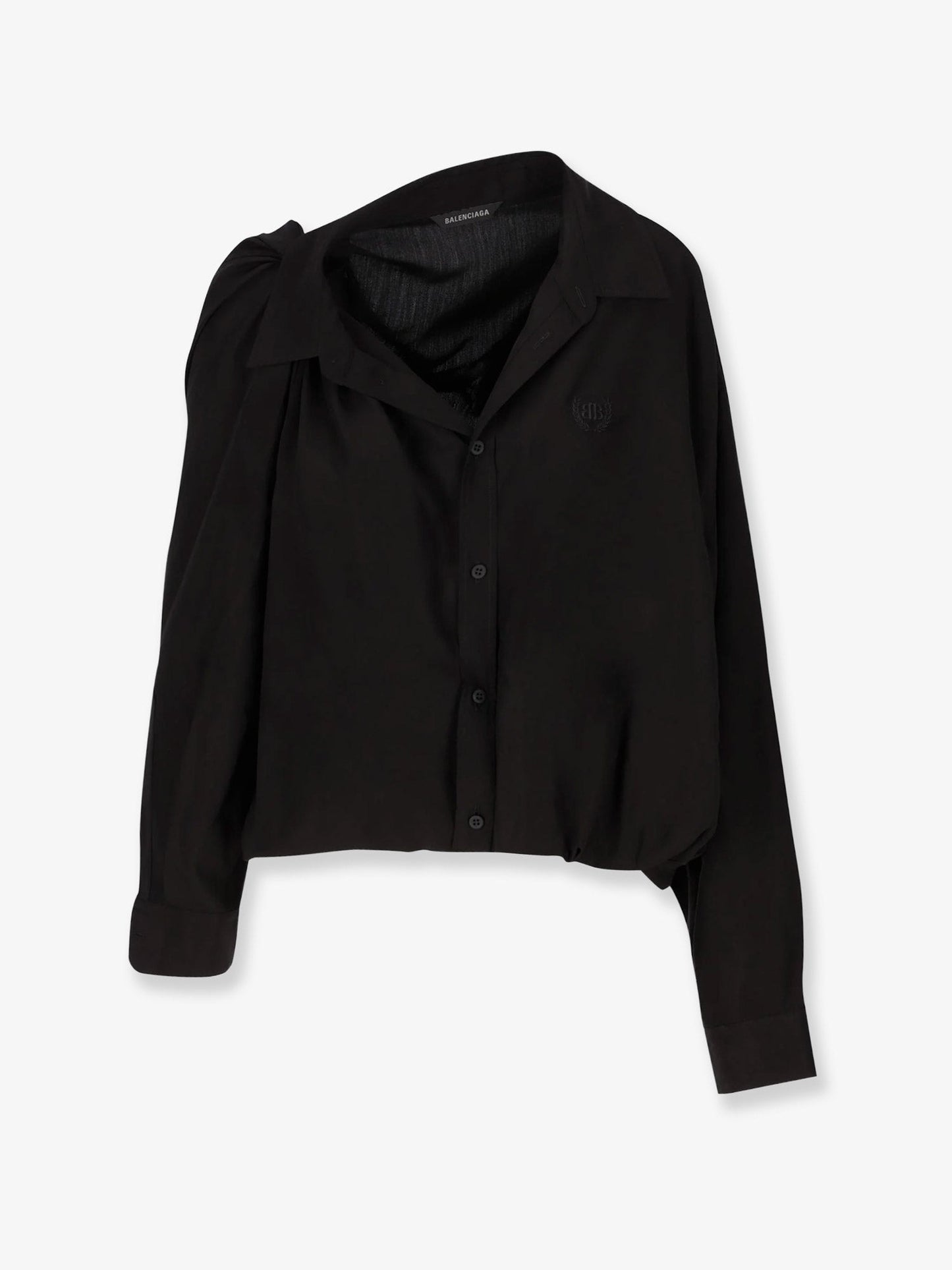 Balenciaga One Shoulder Lyocell Shirt