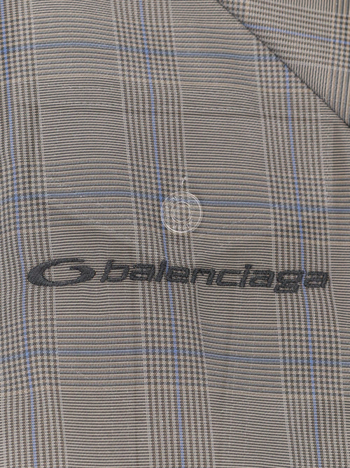 Balenciaga Madras nylon jacket - Grey Blue