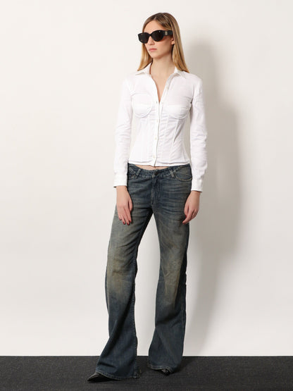 Balenciaga Curved Waist Pants Jeans