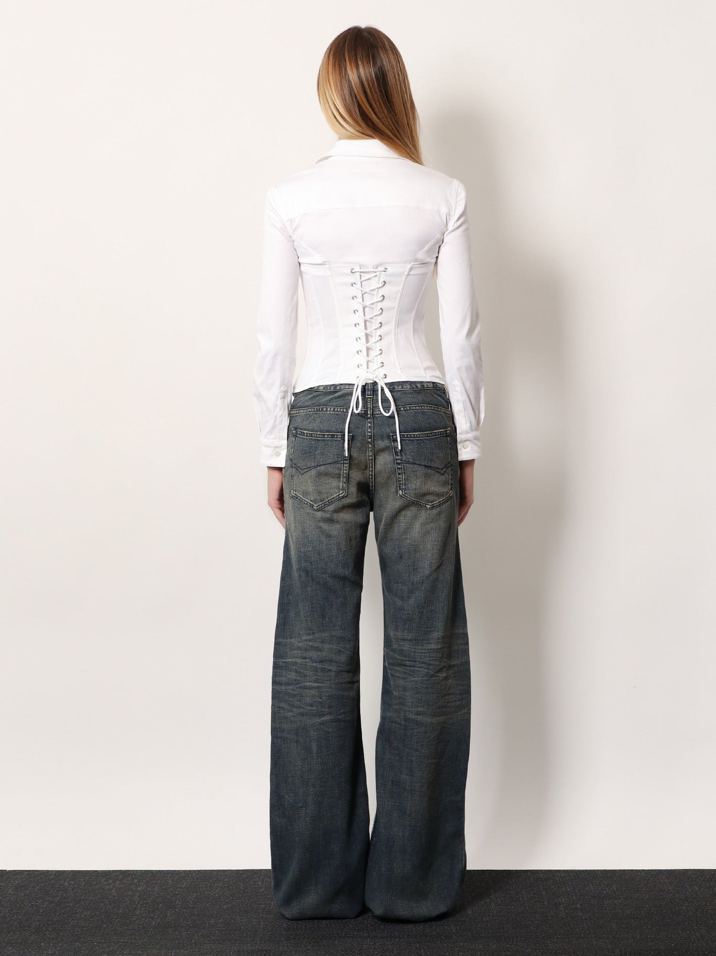 Balenciaga Curved Waist Pants Jeans