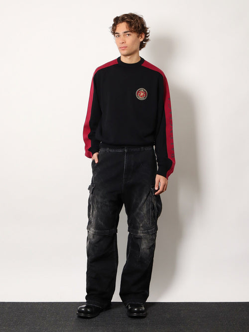 Balenciaga Cotton sweater with logo on the front - Black