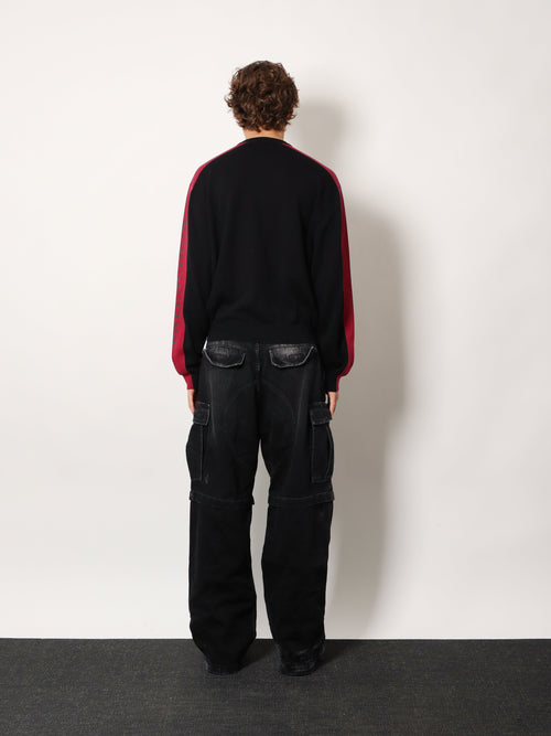 Balenciaga Cotton sweater with logo on the front - Black