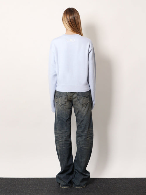 Balenciaga Wool and cotton blend sweater - Blue