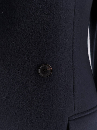 Balenciaga Godet Midi Double Breasted Wool Coat