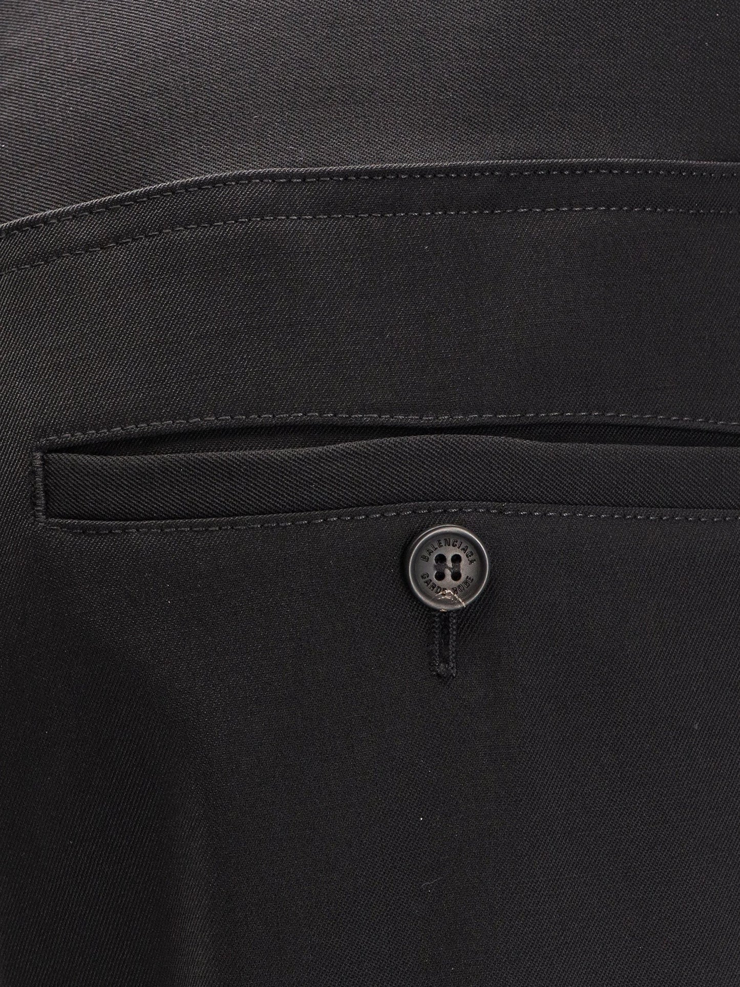 Balenciaga Straight Fit Cotton Trousers
