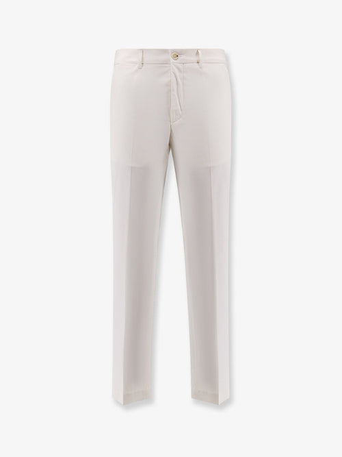 Boss Cotton and silk trousers - Open White