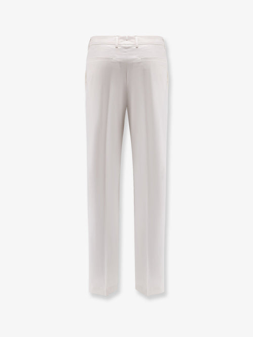Boss Cotton and silk trousers - Open White