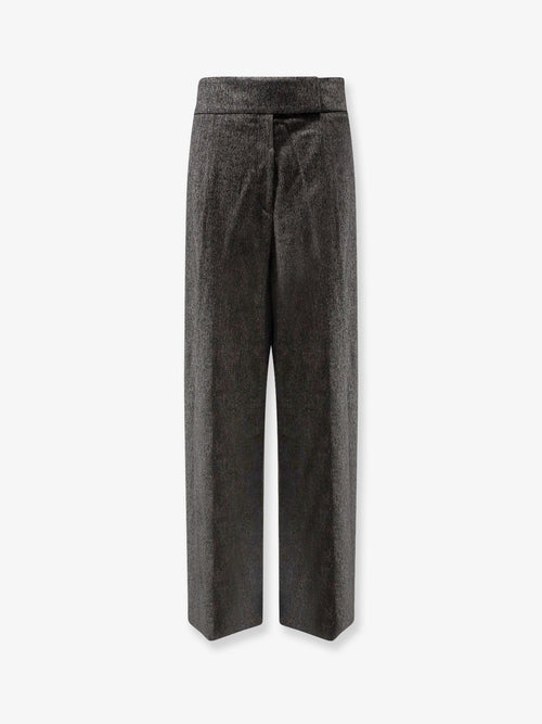 Boss Telda viscose and virgin wool trousers - Dark Grey