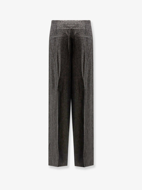 Boss Telda viscose and virgin wool trousers - Dark Grey