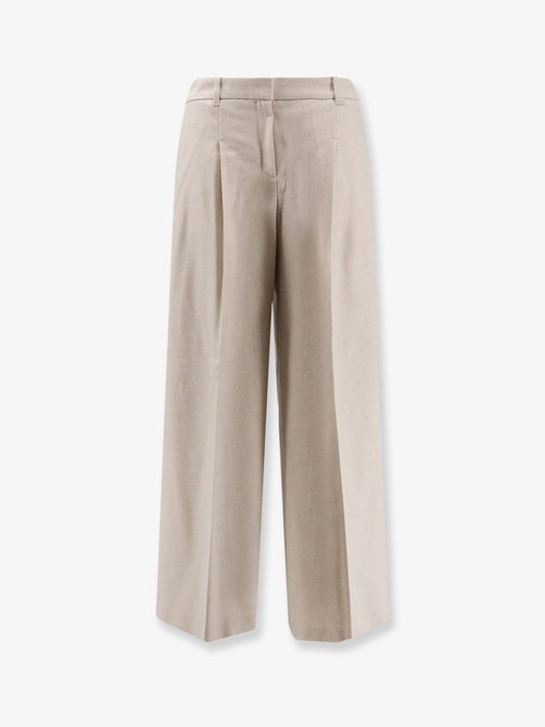 Boss Tiana recycled wool blend trousers - Open White