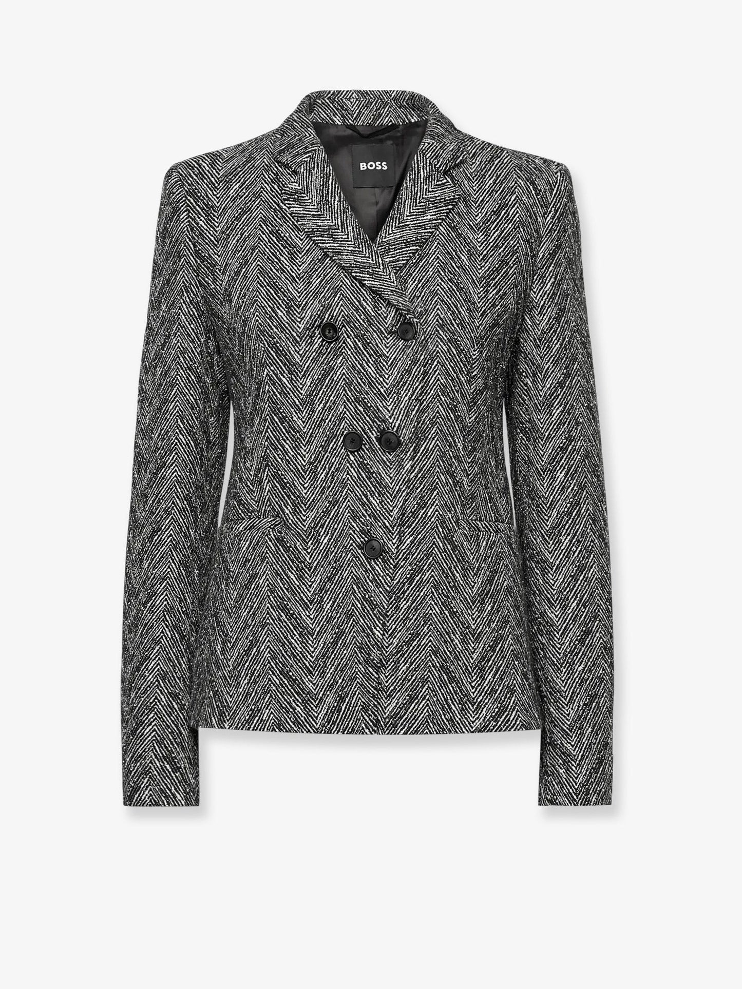 Boss Jiarna Herringbone Fabric Coat
