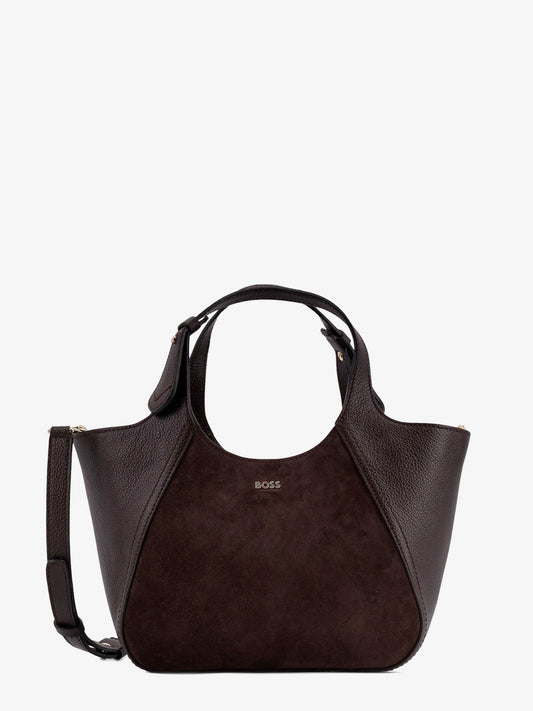 Boss Suede And Leather Shoulder Bag