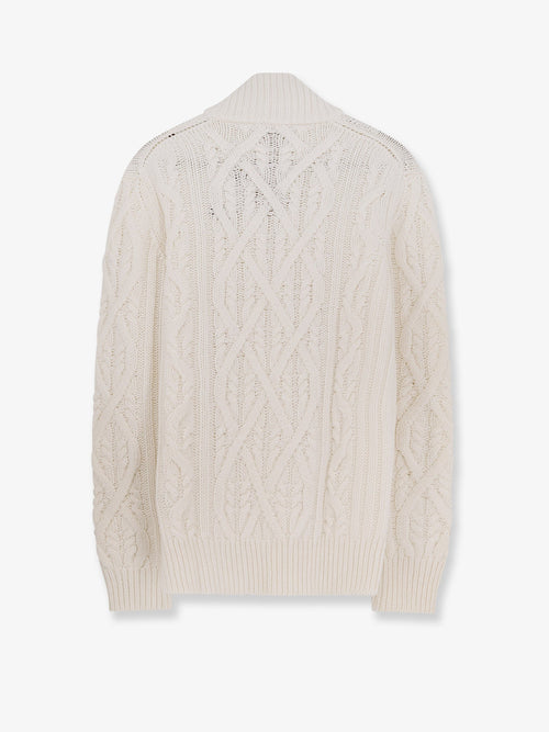 Boss Harpreno virgin wool and cashmere sweater - Open White