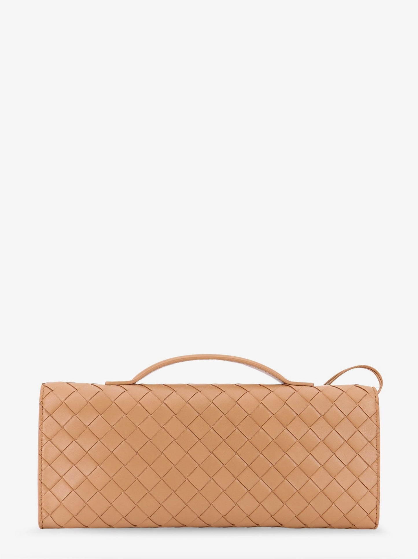 Bottega Veneta Andiamo Leather Clutch With Intrecciato Pattern