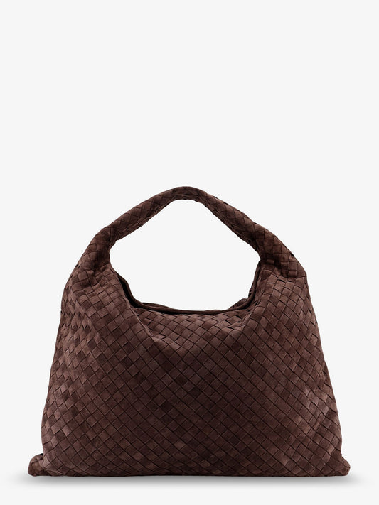 Bottega Veneta Hop Hobo Leather Shoulder Bag With Intreccio Pattern