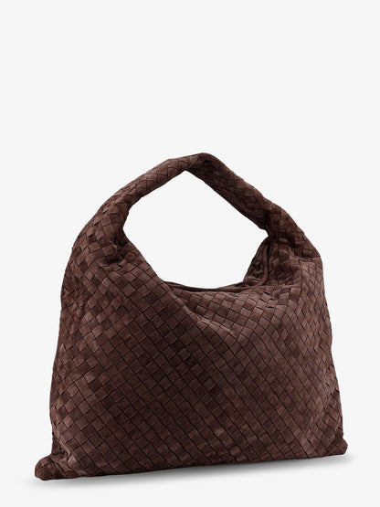 Bottega Veneta Hop Hobo Leather Shoulder Bag With Intreccio Pattern