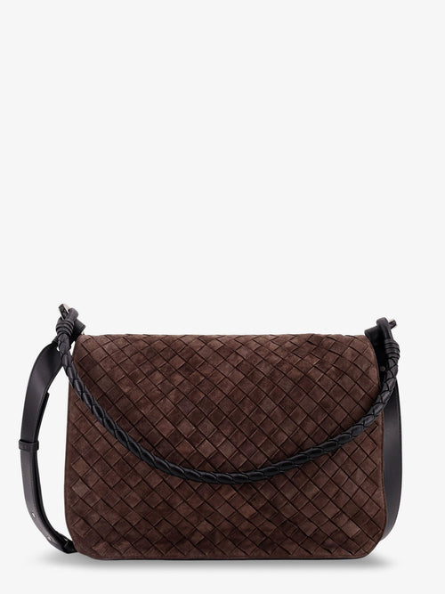 Bottega Veneta Intrecciato suede shoulder bag - Fondant/Bl-Vinta.S