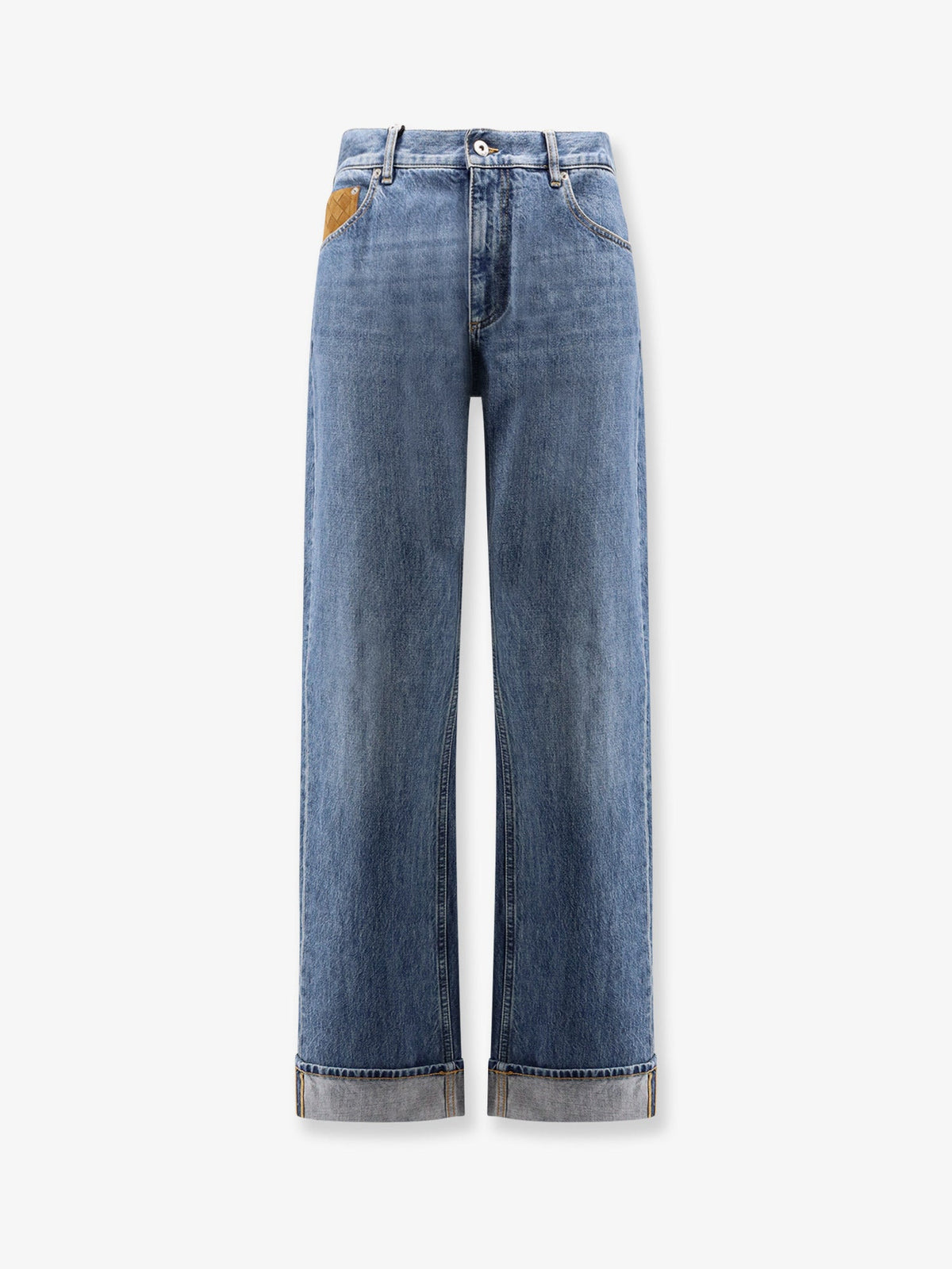 Bottega Veneta Wide leg jeans with turn up - Mid Blue