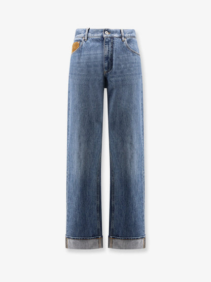 Bottega Veneta Wide leg jeans with turn up - Mid Blue