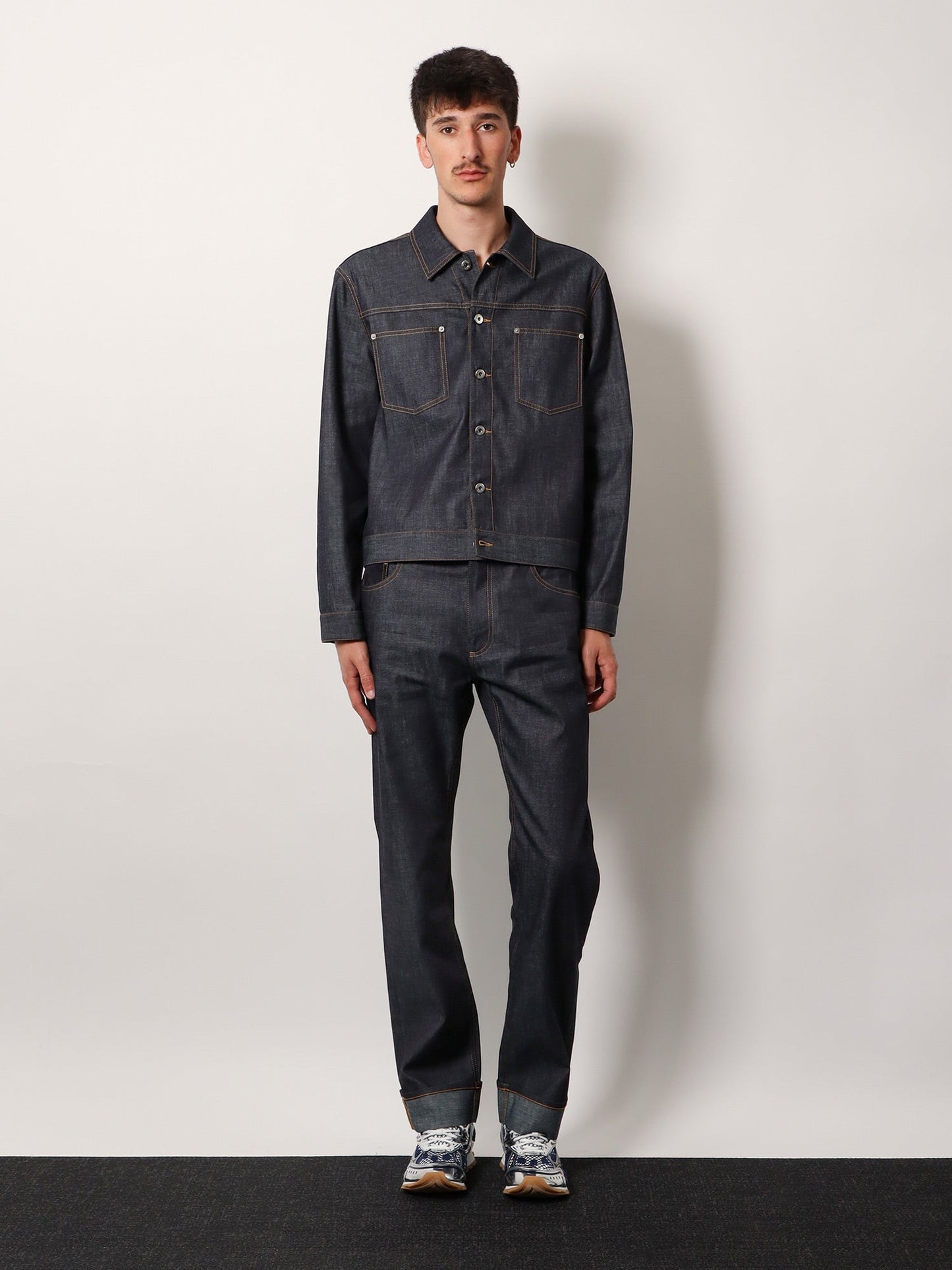 Bottega Veneta Wide Leg Jeans With Turn Up