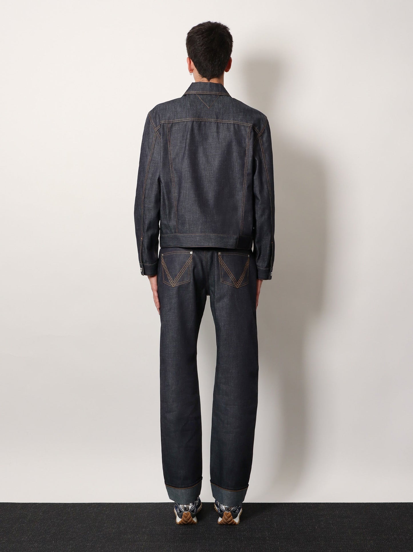 Bottega Veneta Wide Leg Jeans With Turn Up