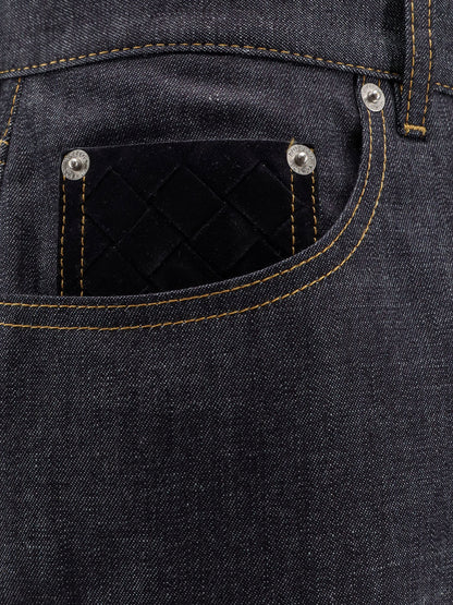 Bottega Veneta Wide Leg Jeans With Turn Up