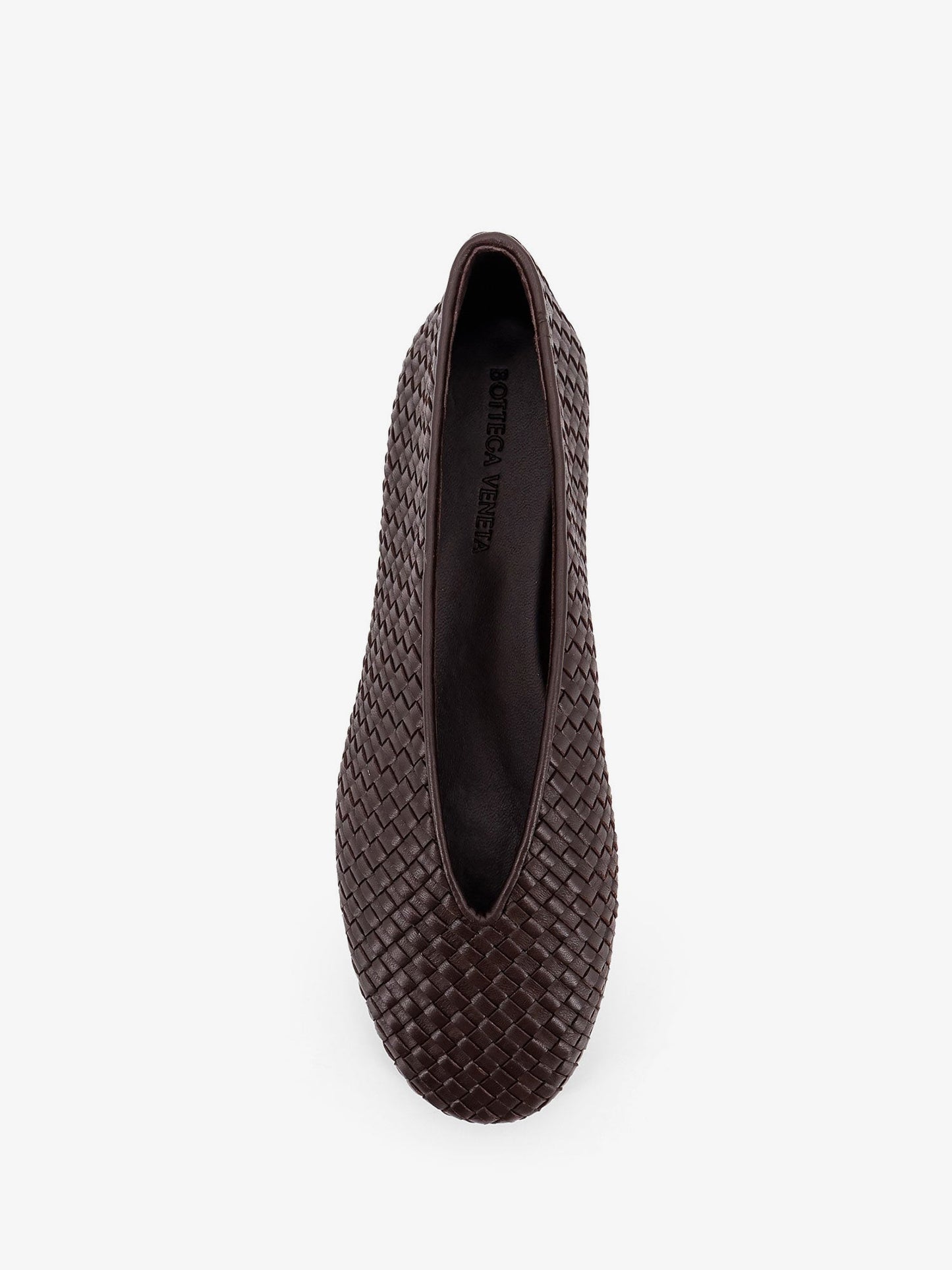 Bottega Veneta Rosa Flat Leather Ballerinas With Intrecciato Motif