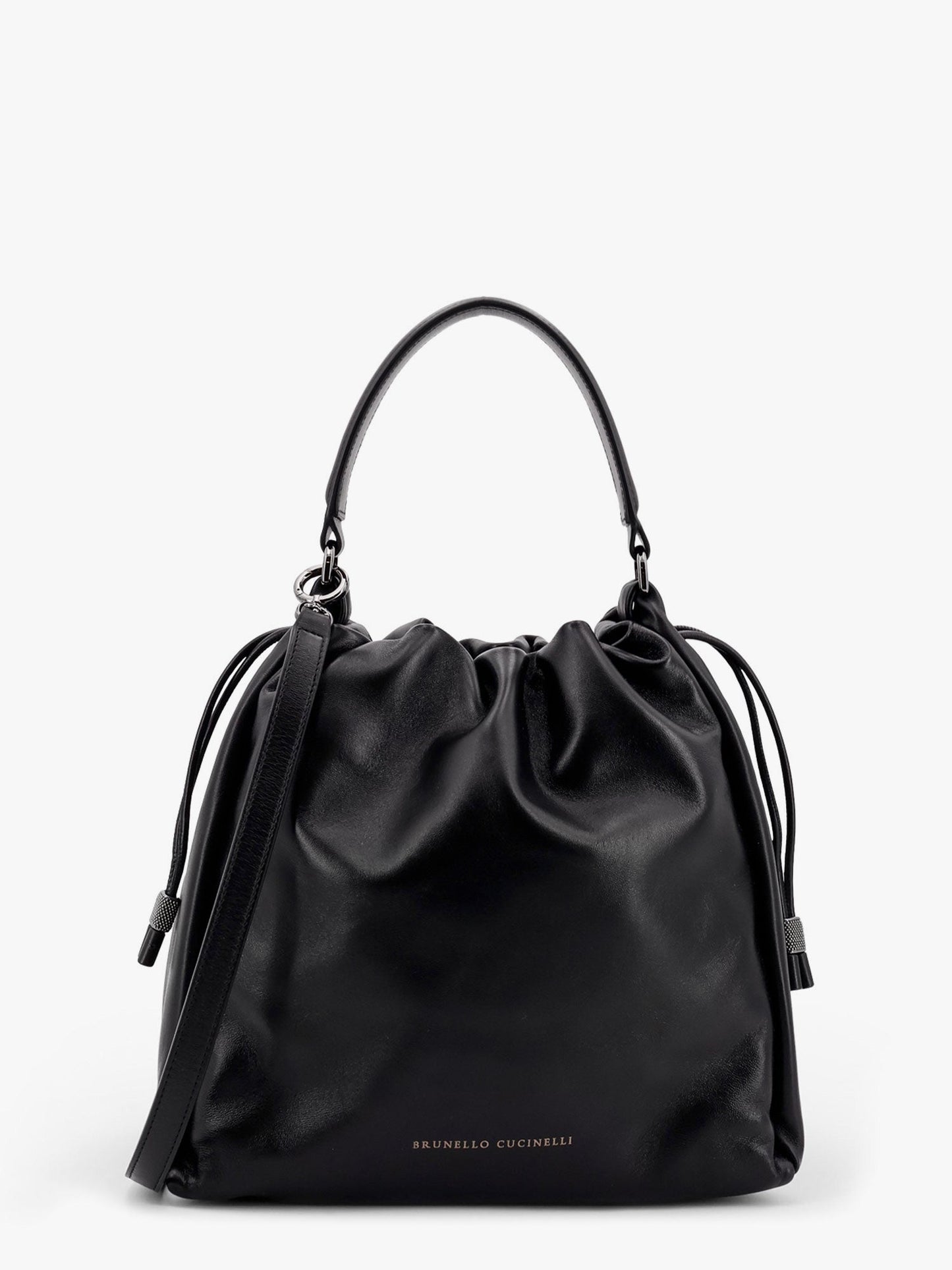 Brunello Cucinelli Bucket Mellow Leather Shoulder Bag