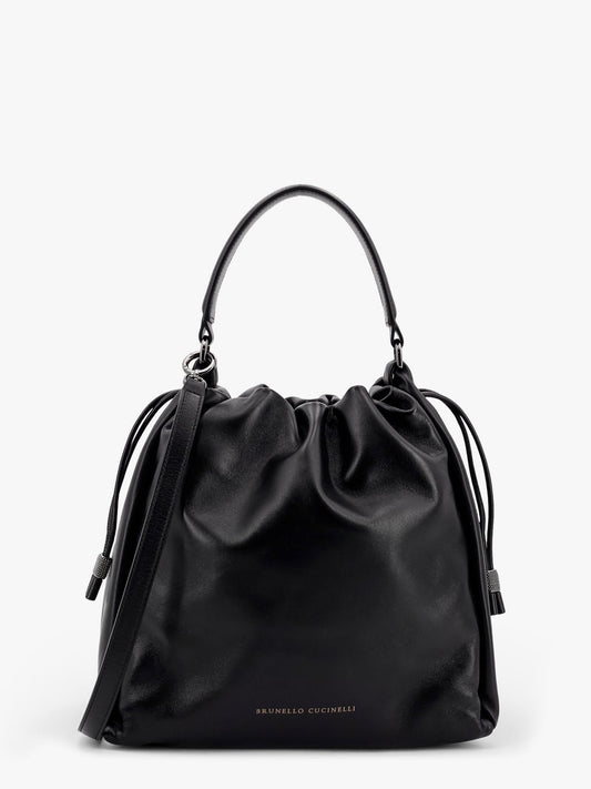 Brunello Cucinelli Bucket Mellow Leather Shoulder Bag
