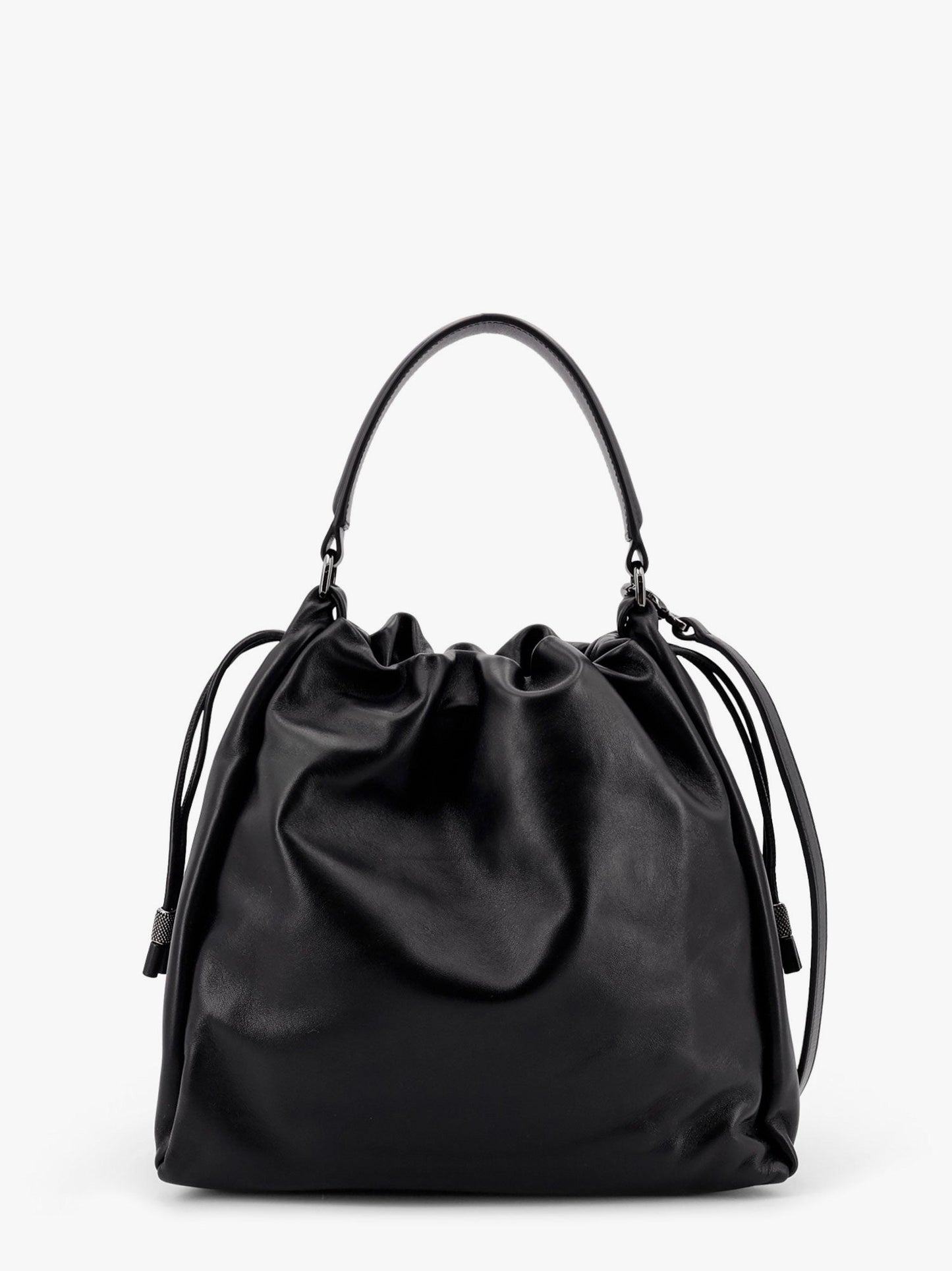 Brunello Cucinelli Bucket Mellow Leather Shoulder Bag