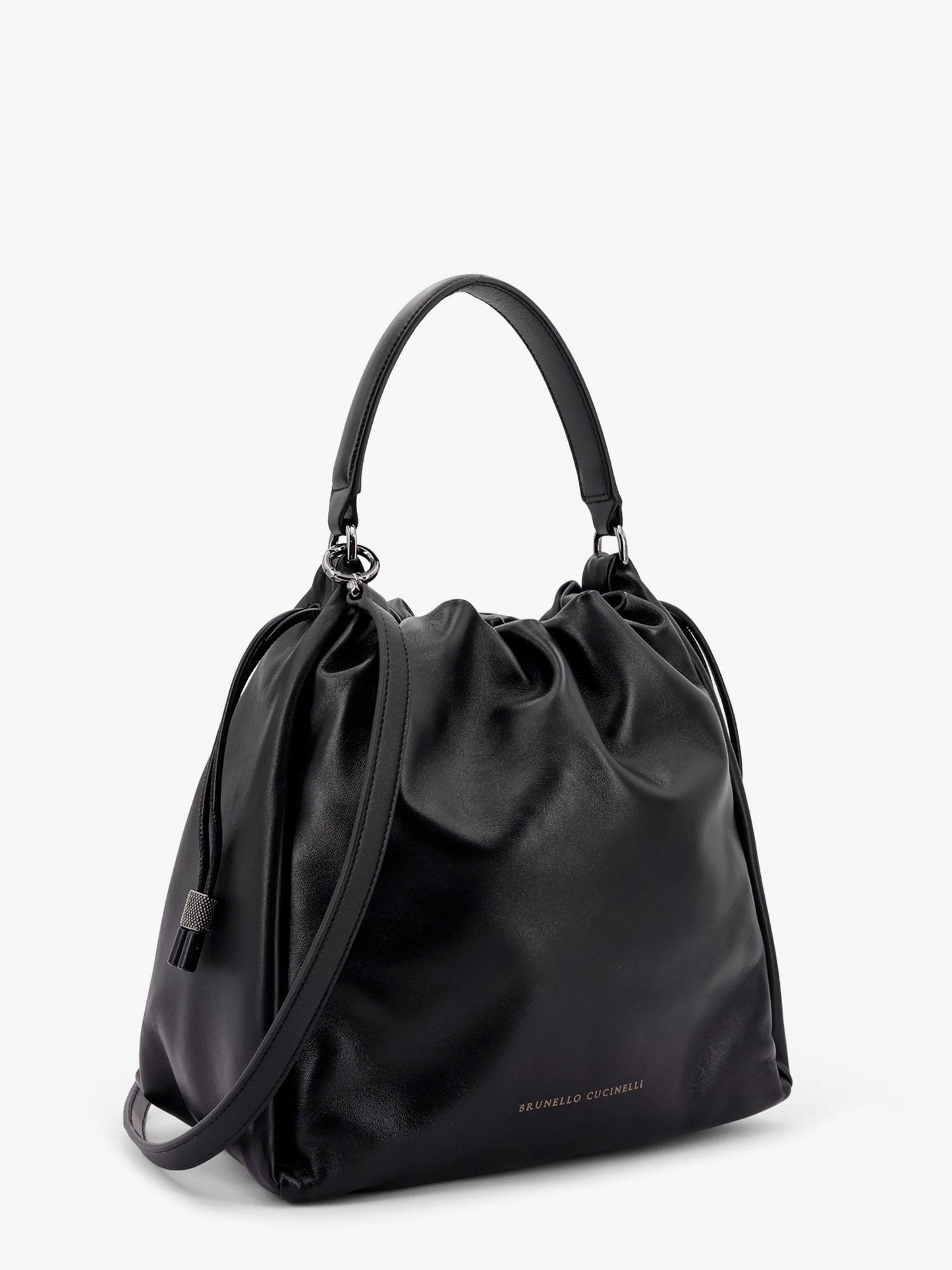 Brunello Cucinelli Bucket Mellow Leather Shoulder Bag