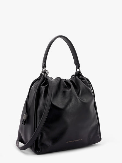 Brunello Cucinelli Bucket Mellow Leather Shoulder Bag