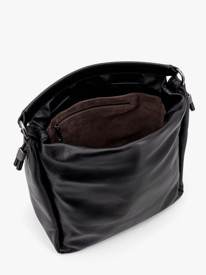 Brunello Cucinelli Bucket Mellow Leather Shoulder Bag