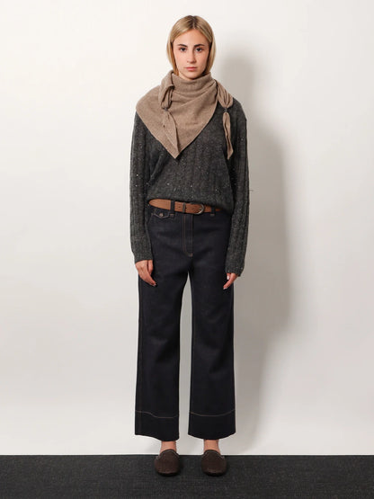 BRUNELLO CUCINELLI - Wool blend sweater with all-over sequins
