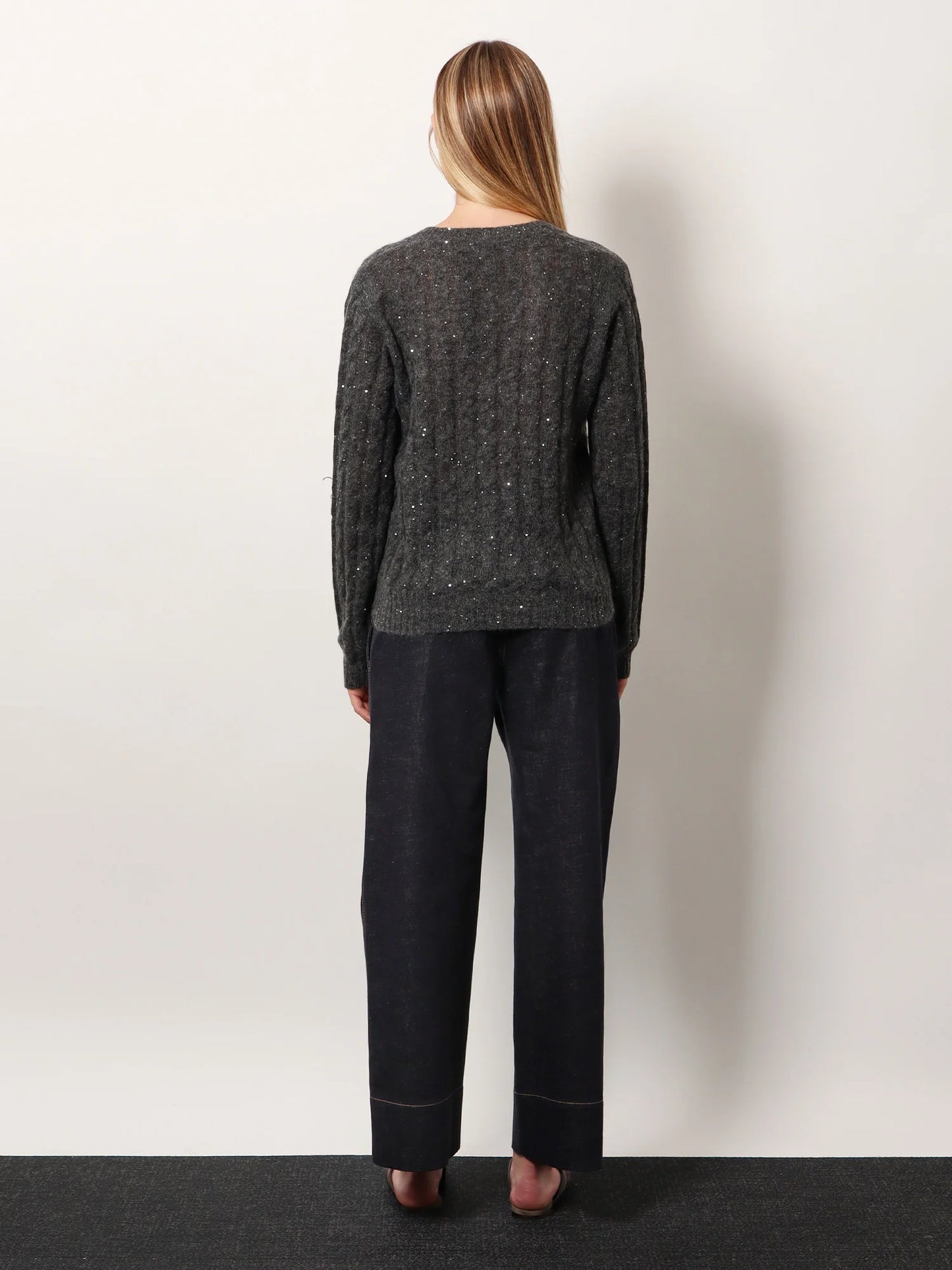 BRUNELLO CUCINELLI - Wool blend sweater with all-over sequins