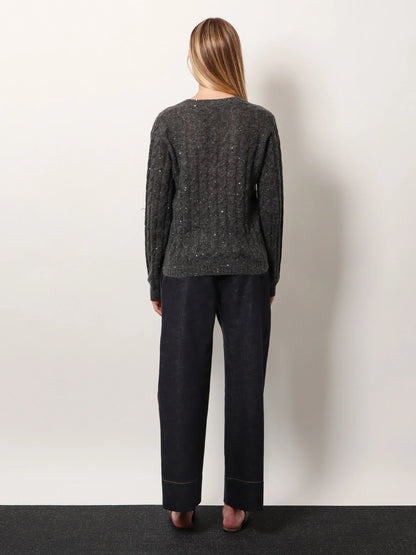 BRUNELLO CUCINELLI - Wool blend sweater with all-over sequins