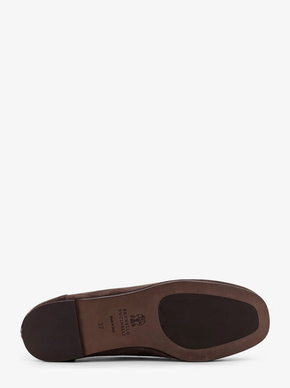 Brunello Cucinelli Suede Loafers With Monili Detail