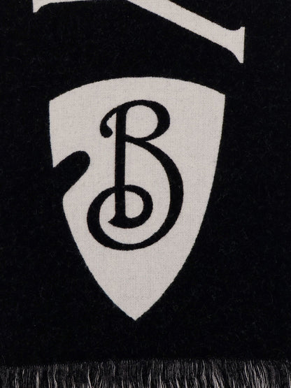 Burberry Wool Scarf With Lettering Logo