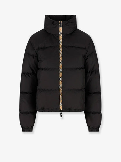 Burberry Snowdon Down Jacket With Check Profile