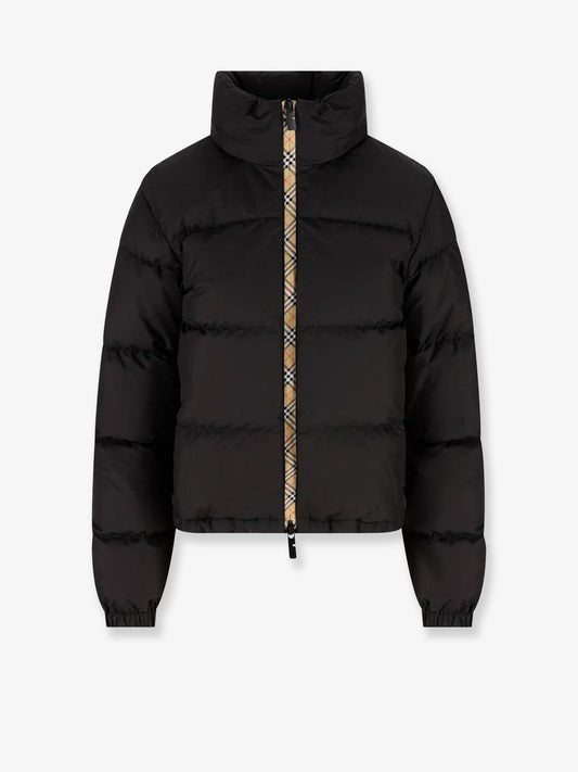 Burberry Snowdon Down Jacket With Check Profile