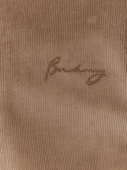 Burberry Corduroy Jacket With Logo Embroidery